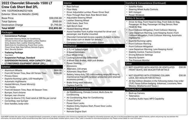 2022 Chevrolet Silverado 1500 LT