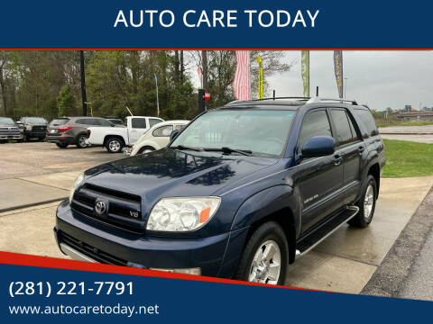 2003 Toyota 4Runner for sale at AUTO CARE TODAY in Spring TX