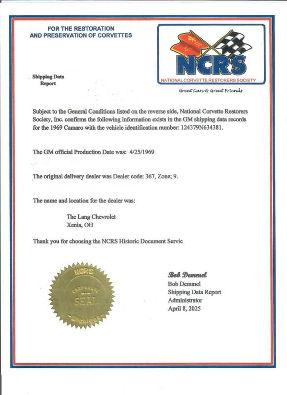 1969 Chevrolet Camaro