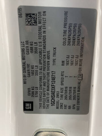 2015 Chevrolet Colorado Work Truck