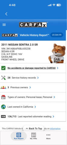 2011 Nissan Sentra 2.0