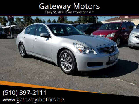 2009 Infiniti G37 Sedan for sale at Gateway Motors in Hayward CA