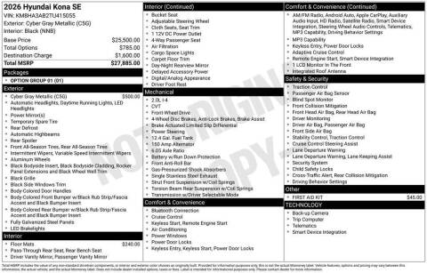 2026 Hyundai Kona SE