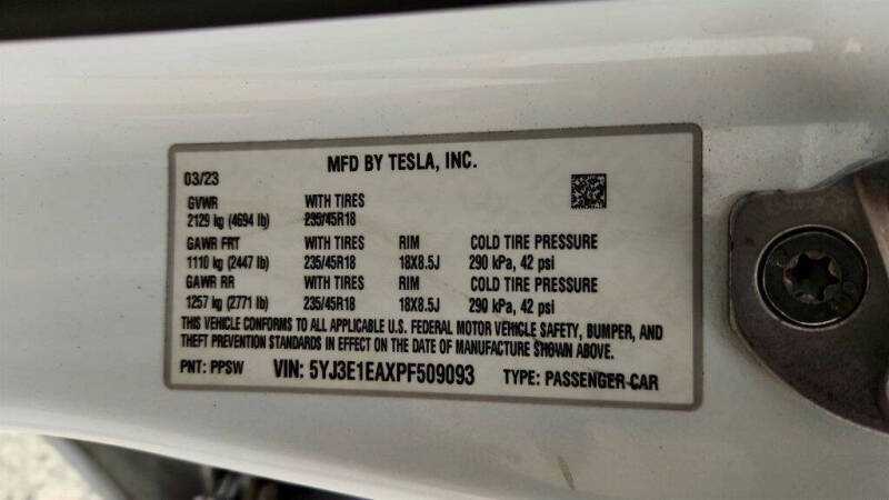 2023 Tesla Model 3
