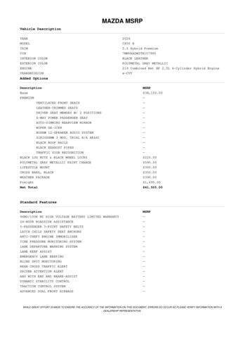 2026 Mazda CX-50 Hybrid Premium