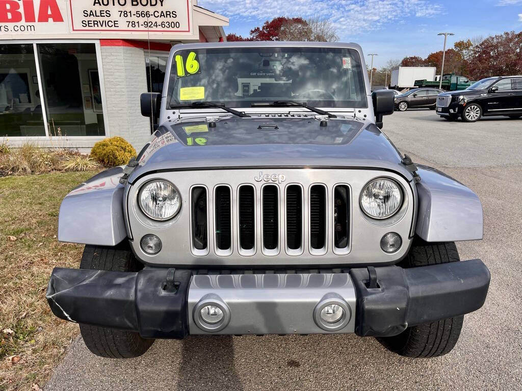 2016 Jeep Wrangler Unlimited for sale at Dave Delaney's Columbia Motors in Hanover, MA