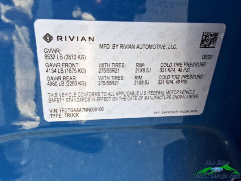 2022 Rivian R1T Adventure