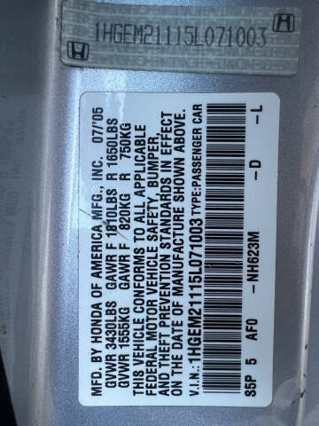 2005 Honda Civic Value Package