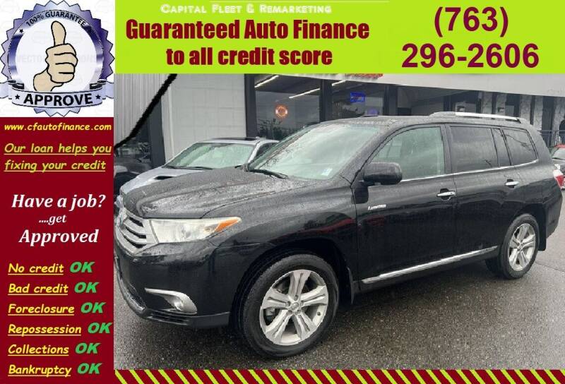2012 Toyota Highlander for sale at Capital Fleet  & Remarketing  Auto Finance in Columbia Heights MN