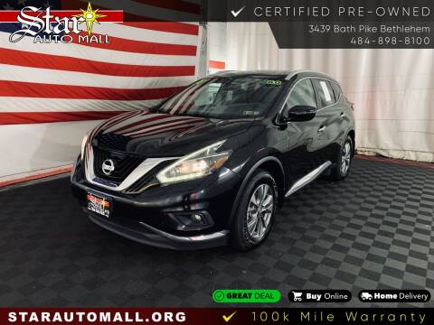 2018 Nissan Murano for sale at STAR AUTO MALL 512 in Bethlehem PA