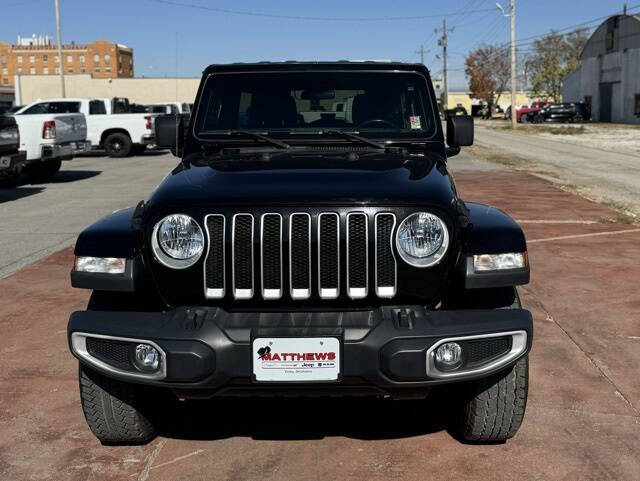 Used 2020 Jeep Wrangler Unlimited Sahara with VIN 1C4HJXEN3LW198555 for sale in Vinita, OK