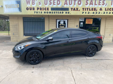 2016 Hyundai Elantra for sale at WB'S USED AUTO SALES INC in Houston TX