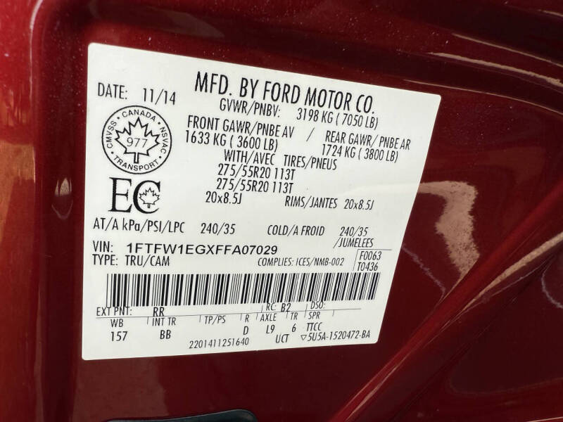 2015 Ford F-150 Platinum