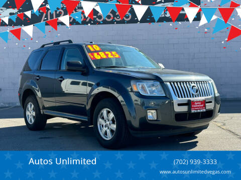 2010 Mercury Mariner for sale at Autos Unlimited in Las Vegas NV