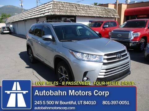 2019 Toyota Highlander for sale at Autobahn Motors Corp in Bountiful UT