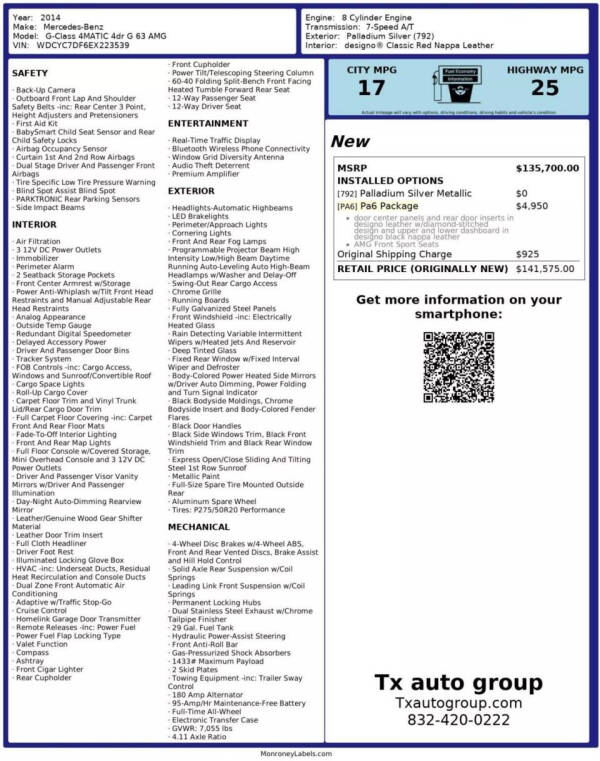 2014 Mercedes-Benz G-Class G 63 AMG