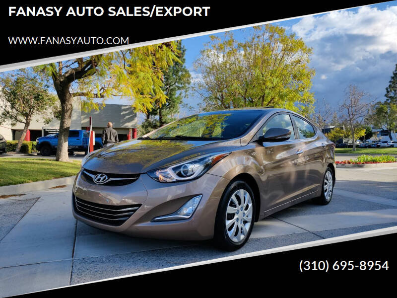 2014 Hyundai Elantra for sale at FANASY AUTO SALES/EXPORT in Yorba Linda CA
