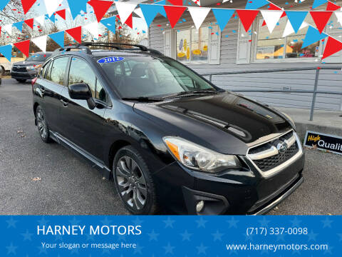 2012 Subaru Impreza for sale at HARNEY MOTORS in Gettysburg PA