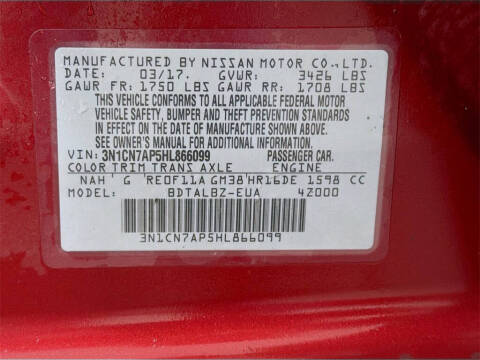 2017 Nissan Versa 1.6 SV