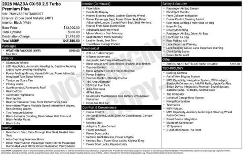 2026 Mazda CX-50 2.5 Turbo Premium Plus