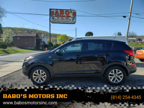 2016 Kia Sportage for sale at BABO'S MOTORS INC in Johnstown PA