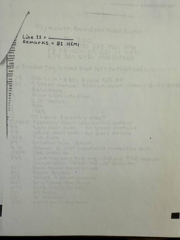 1969 Plymouth Roadrunner