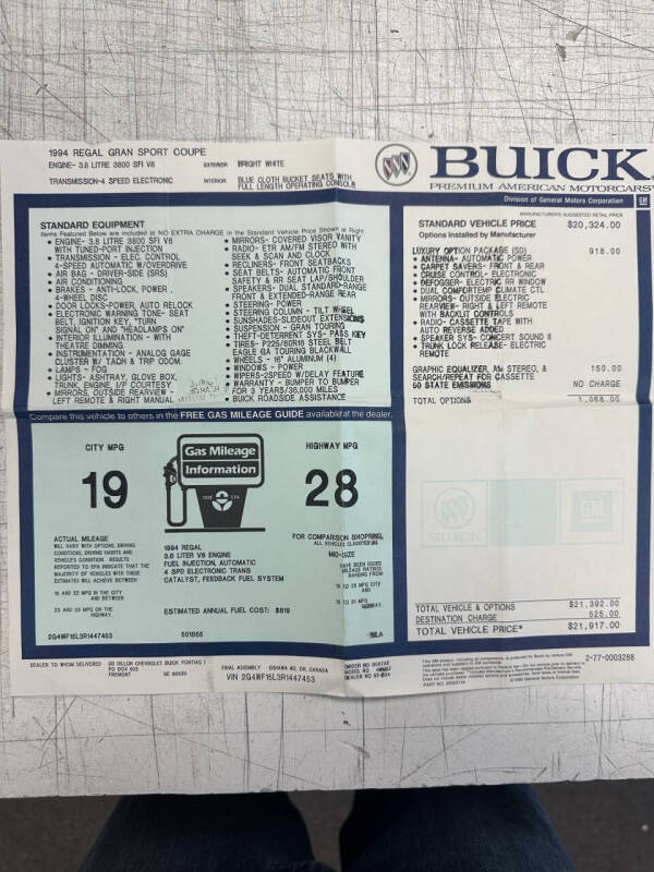 1994 Buick Regal Gran Sport