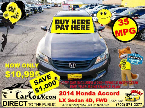 2014 Honda Accord for sale at The Car Company - Buy Here Pay Here in Las Vegas NV