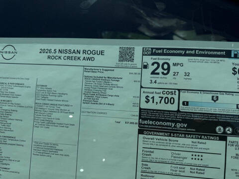 2026 Nissan Rogue Rock Creek