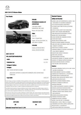 2021 Mazda CX-9 Grand Touring