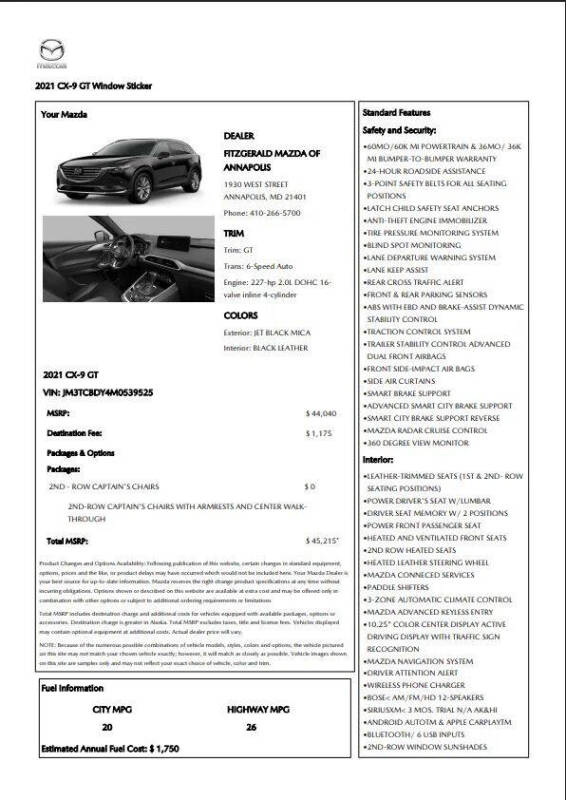 2021 Mazda CX-9 Grand Touring