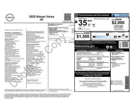 2025 Nissan Versa SR