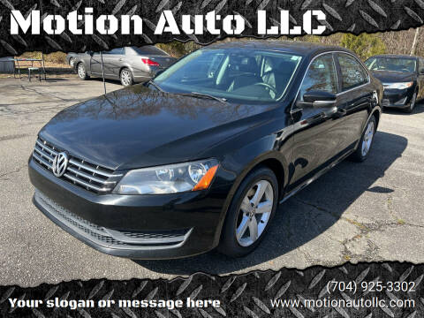 2013 Volkswagen Passat for sale at Motion Auto LLC in Kannapolis NC