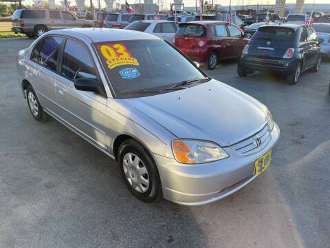 2003 Honda Civic for sale at Texas 1 Auto Finance in Kemah TX