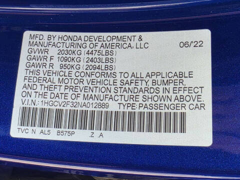 2022 Honda Accord Sport