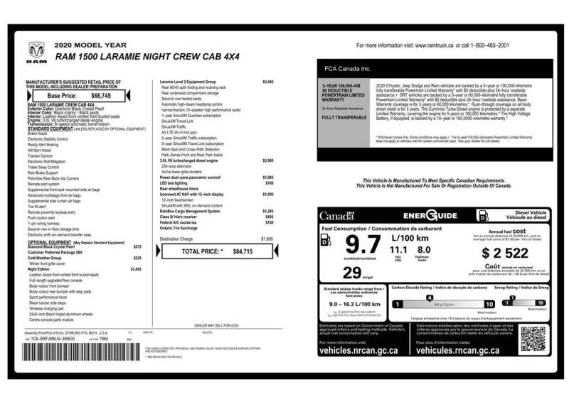 2020 RAM 1500 Laramie