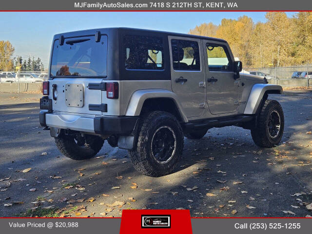 2012 Jeep Wrangler Unlimited for sale at MJ FAMILY AUTO SALES in Kent, WA