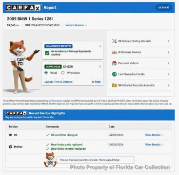 2009 BMW 1 Series 128i