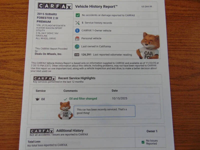 2015 Subaru Forester 2.5i Premium