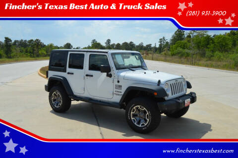 2014 Jeep Wrangler Unlimited for sale at Fincher's Texas Best Auto & Truck Sales in Tomball TX