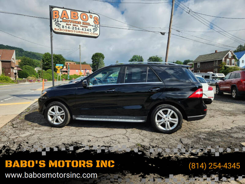 2014 Mercedes-Benz M-Class for sale at BABO'S MOTORS INC in Johnstown PA