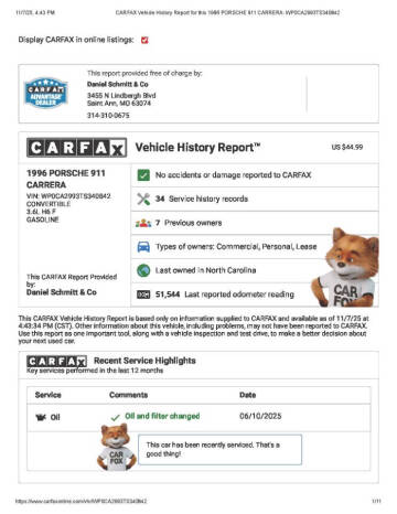 1996 Porsche 911 Carrera