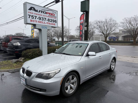 2008 BMW 5 Series for sale at AutoPro Virginia LLC in Virginia Beach VA