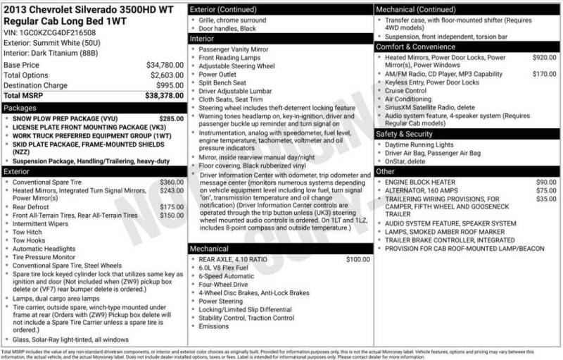2013 Chevrolet Silverado 3500HD Work Truck