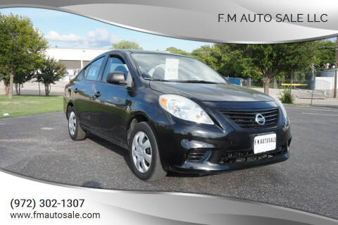 2014 Nissan Versa for sale at F.M Auto Sale LLC in Dallas TX