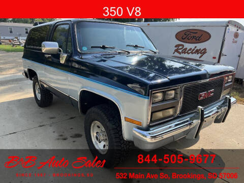 1989 GMC Jimmy for sale at B & B Auto Sales in Brookings SD