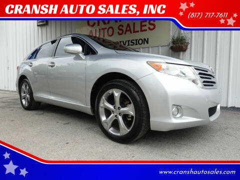 2011 Toyota Venza for sale at CRANSH AUTO SALES, INC in Arlington TX