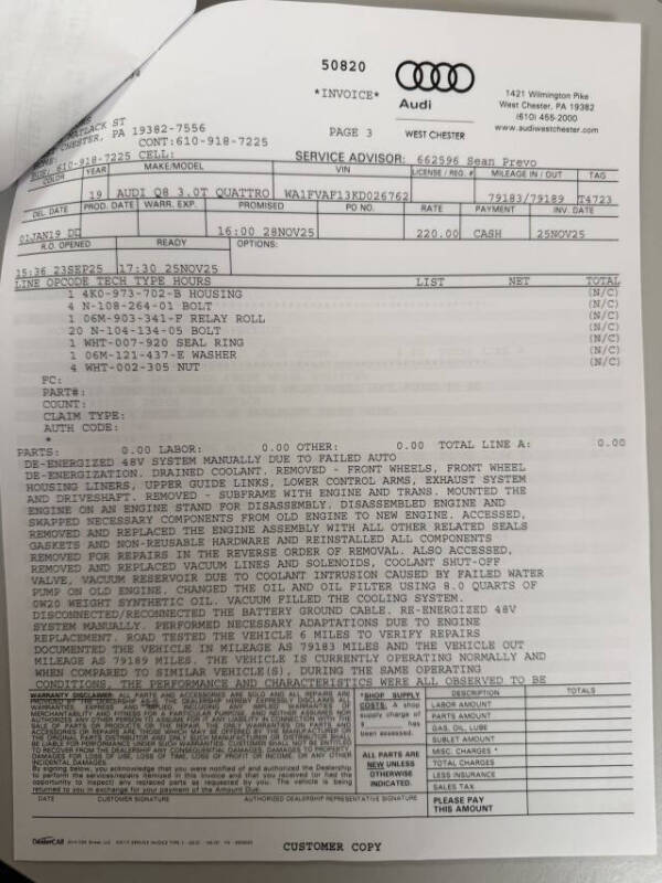 2019 Audi Q8 quattro Prestige 55 TFSI