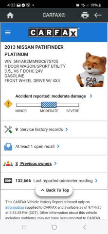 2013 Nissan Pathfinder Platinum