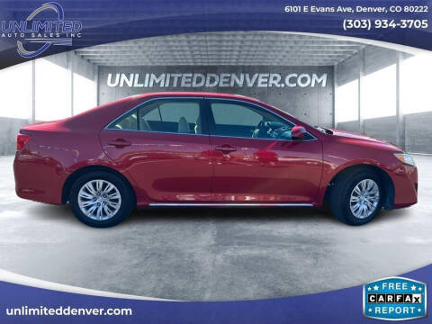 2014 Toyota Camry for sale at Unlimited Auto Sales in Denver CO